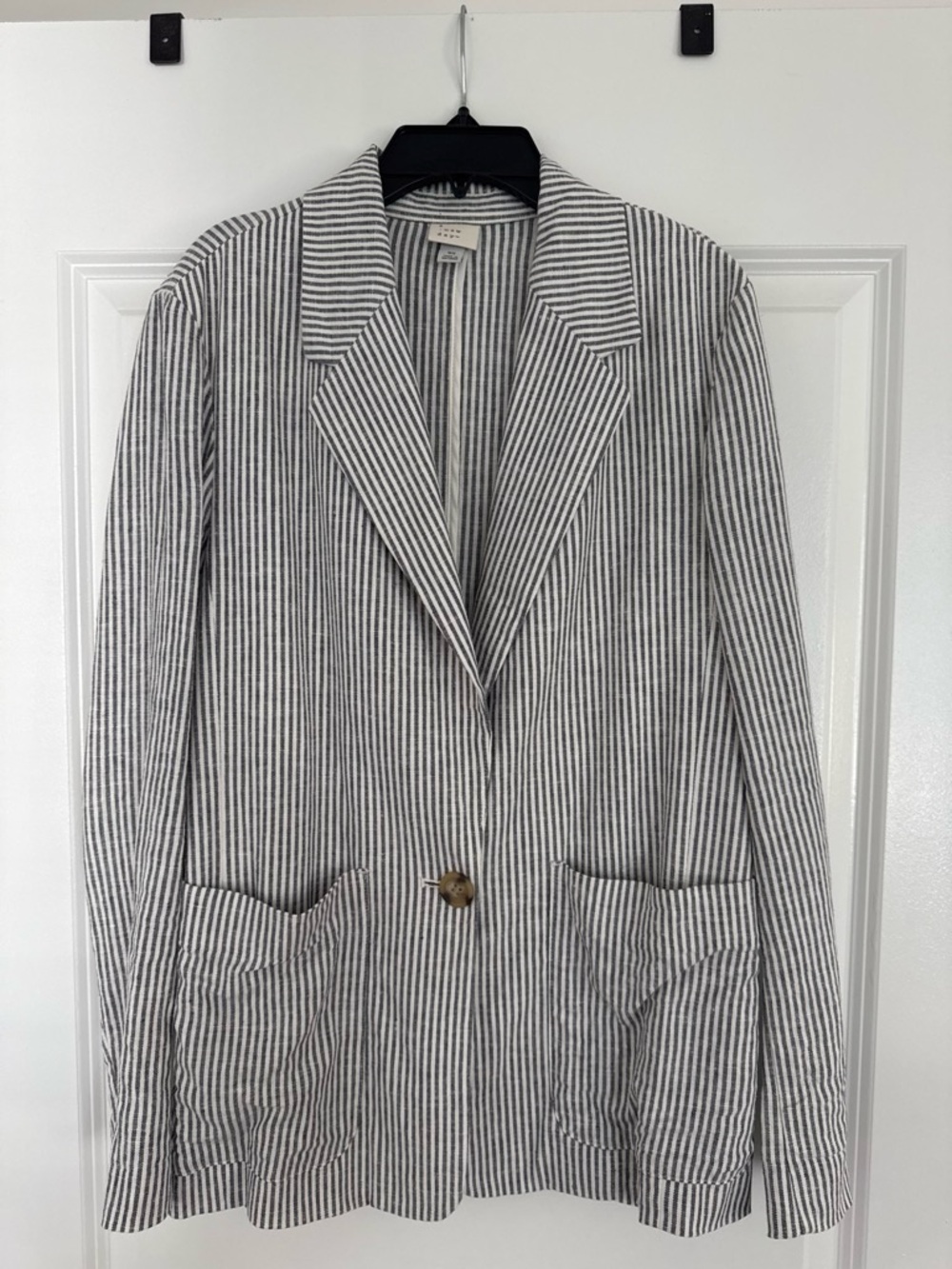 Striped Blue & White women's Blazer